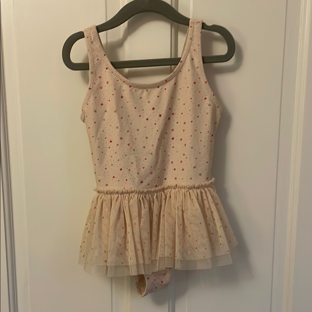 Girls' Beige Starry Swimsuit